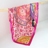 Foulard bandana en satin baroque pink
